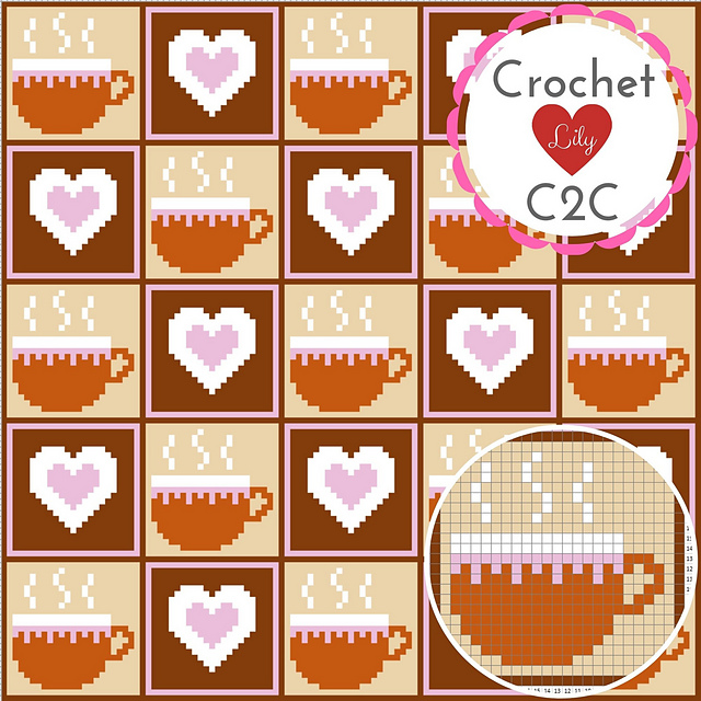 Love coffee C2C blanket