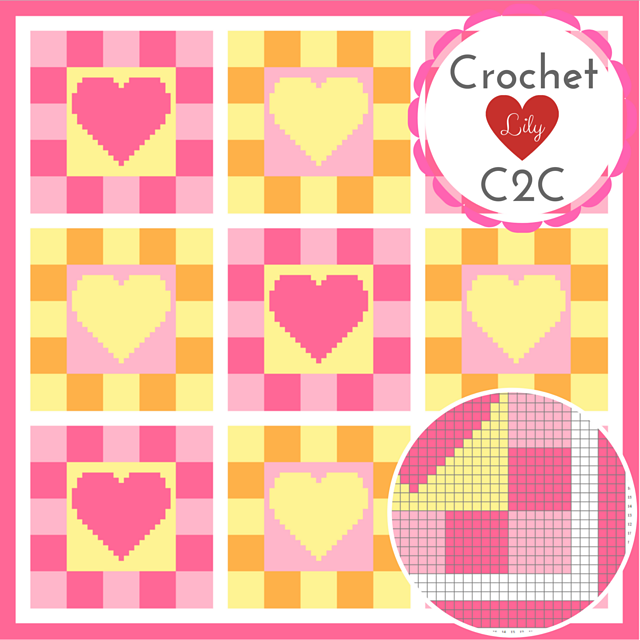 Pink Yellow C2C blanket