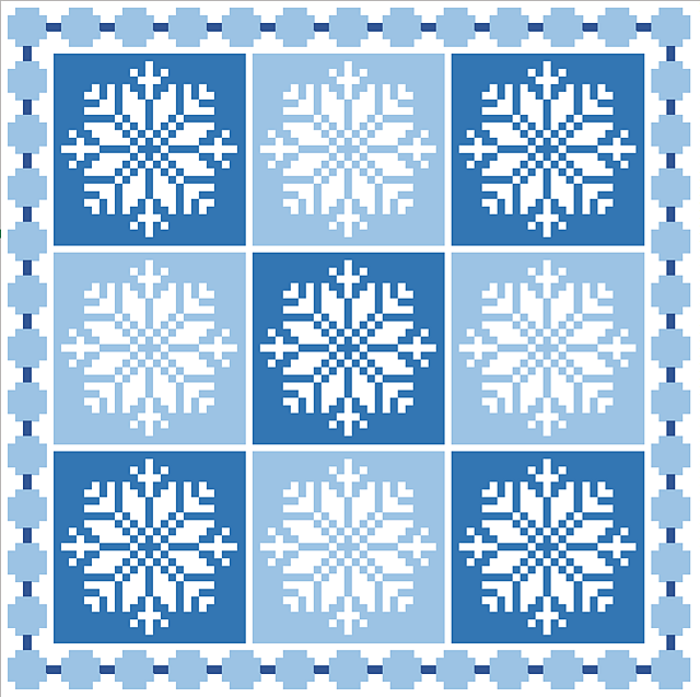 Christmas snowflakes C2C blanket