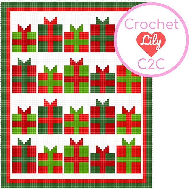 Christmas boxes C2C blanket