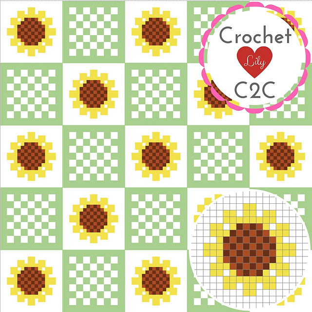 The Sunflowers C2C blanket