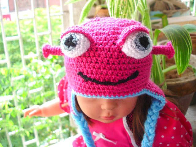 Pink monster hat