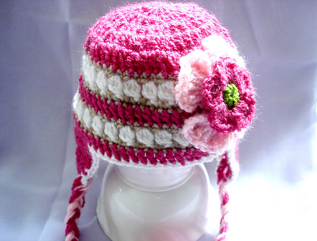 Heather earflap hat