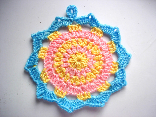 Star flower potholder