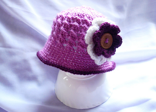 Textured cloche hat