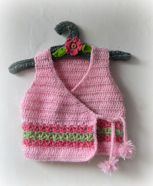Kimono style baby vest