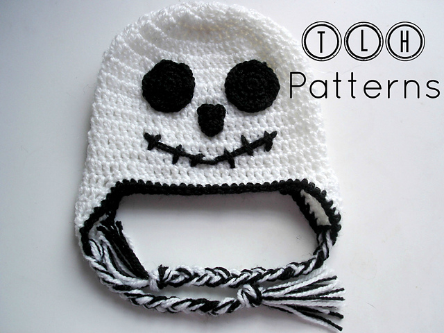 Halloween ghost earflap hat