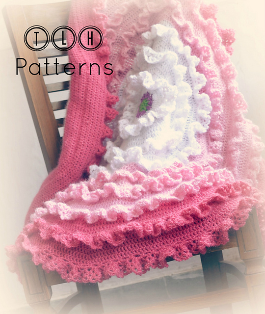 Round ruffles baby blanket
