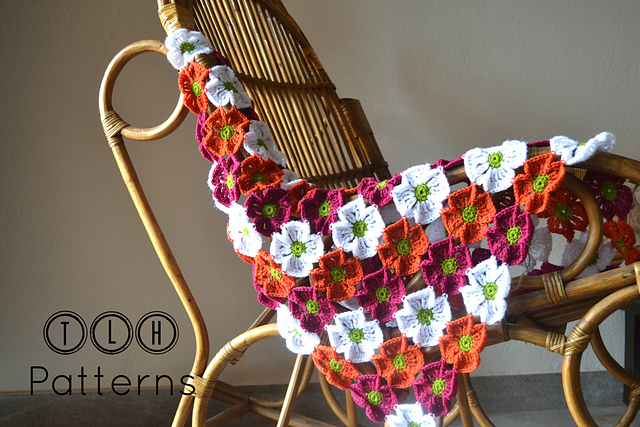 Tropical blooms baby blanket