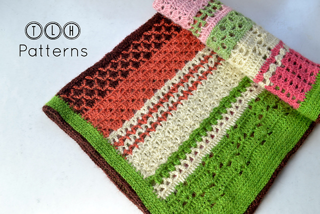 Sampler striped baby blanket