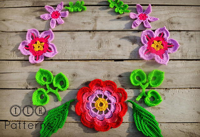 Spring flowers and leaves