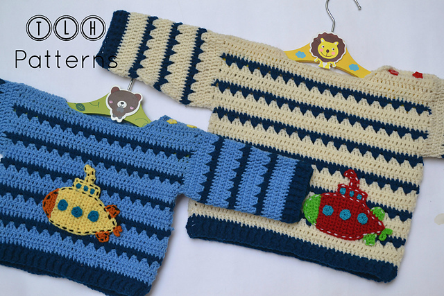 Submarine baby sweater