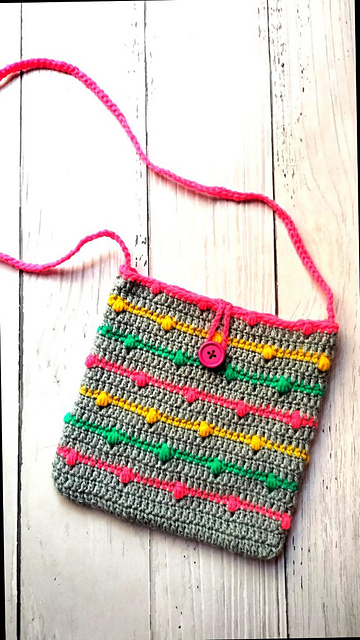 Colorful bobbles sling bag