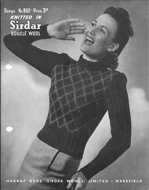 Sirdar no. 852 Lady's Sports Jumper