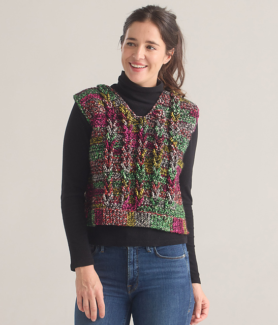 Ravelry: Zesty Ribbed Vest pattern by Liz Salazar
