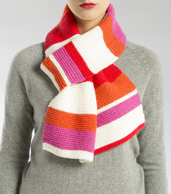 Knit Striped Scarf