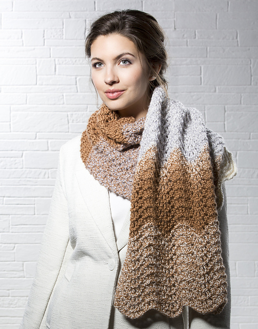 Mocha Ripple Scarf
