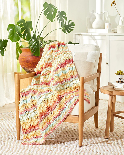 Purl Fans Throw