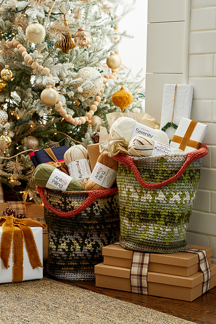 Tapestry Leaf Baskets
