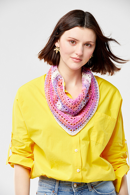 Melon Berry Kerchief Cowl