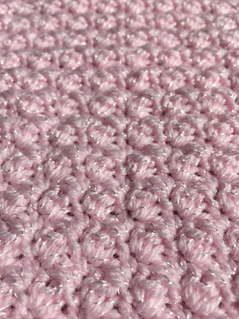 Gentle Puff Stitch Baby Blanket