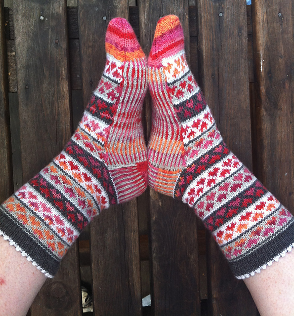 Hearty-stripy Socks