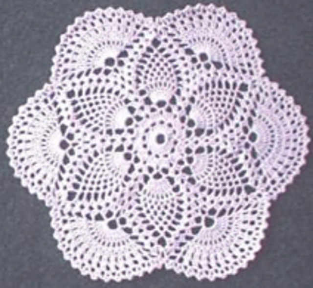 Pineapples and Fans Doily plus Victorian Sachet