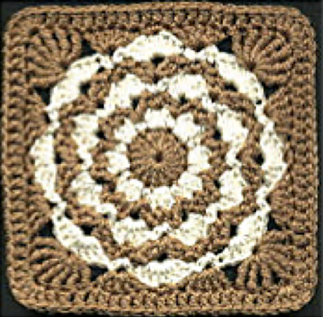 Amber Waves Afghan Square
