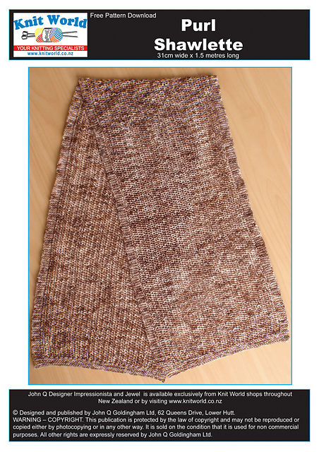 Purl Shawlette in Jewel