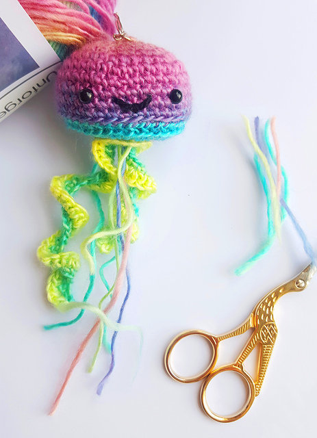 Happy Jellyfish Keyring