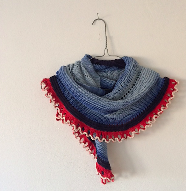 Halve Delft Shawl
