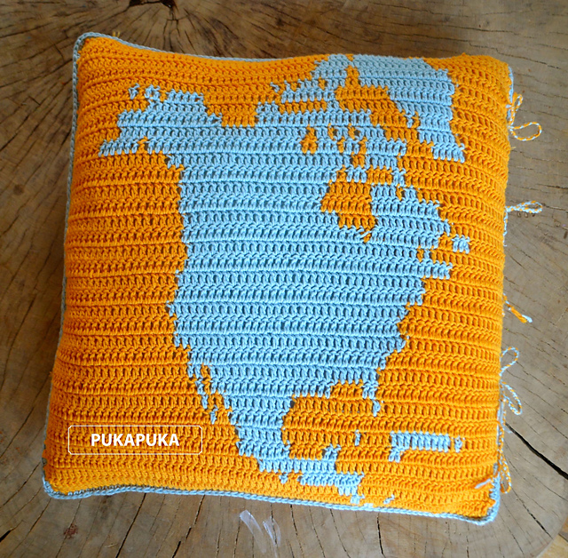 North America Map Pillow Cover