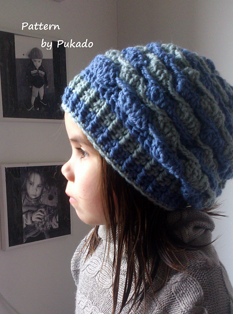 Waves  Hat and fingerless mittens