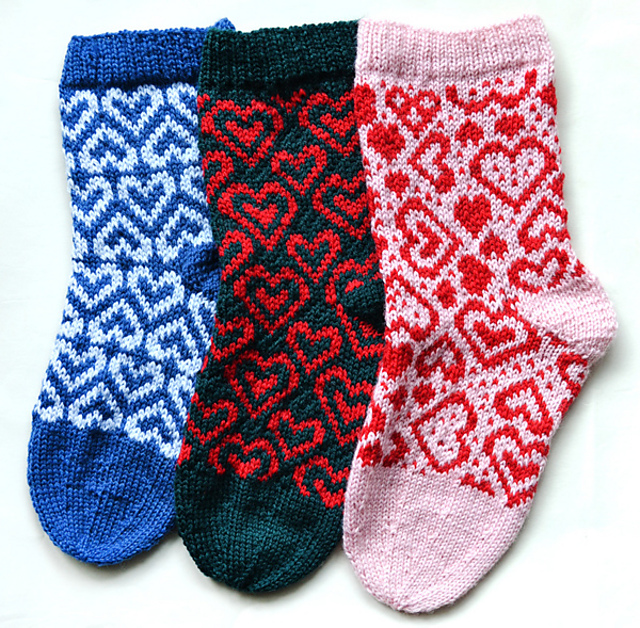 Christmas Stockings Hearts