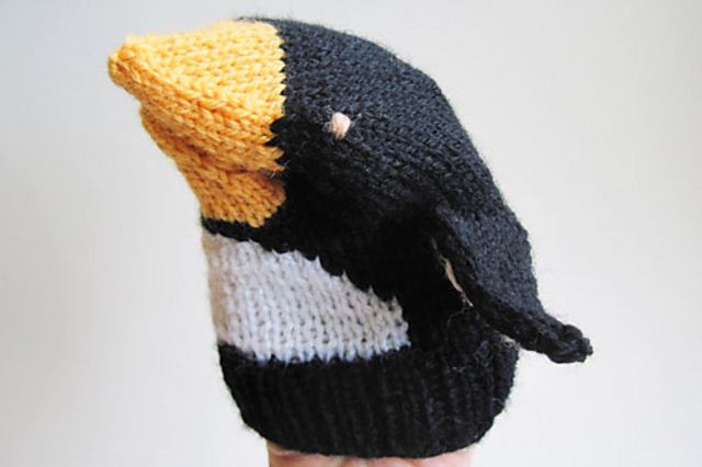 Penguin hand puppet