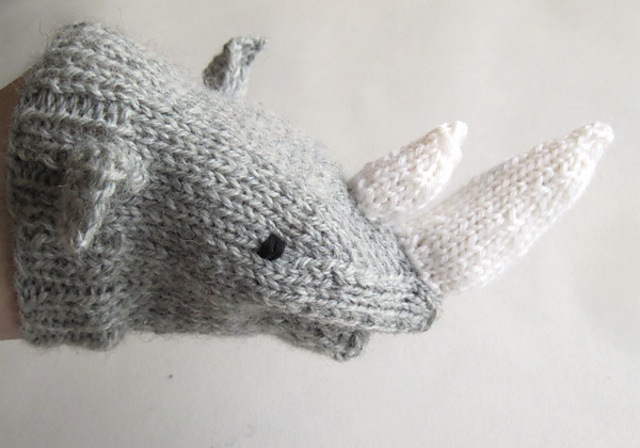 rhino hand puppet