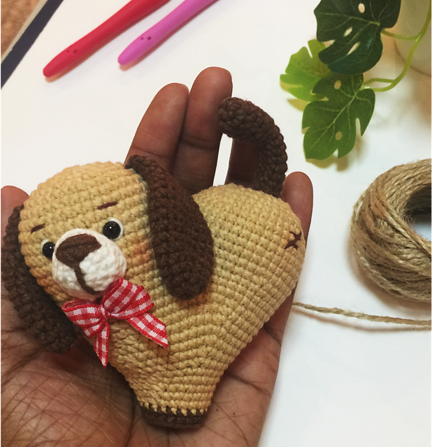 Little Heart puppy Amigurumi