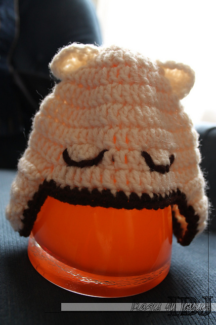 Infant Sleepy Bear Hat