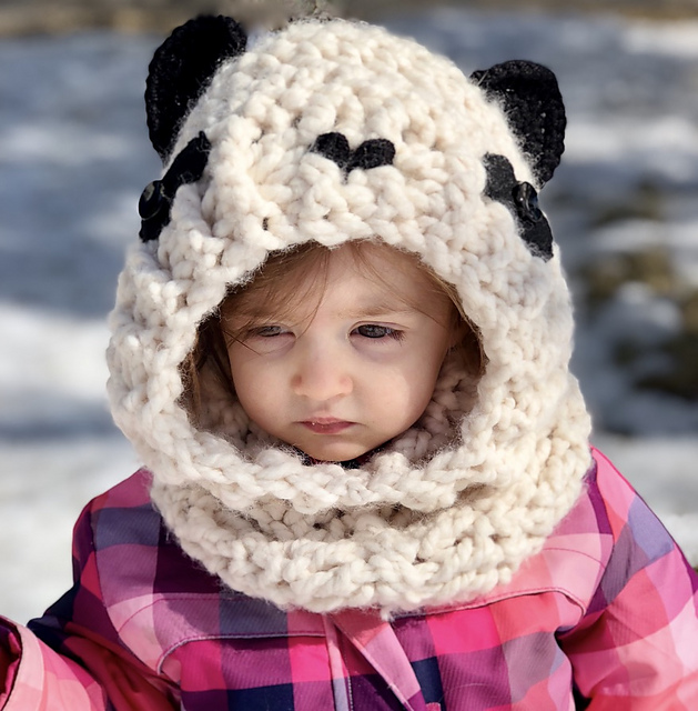 Hooded Panda Cowl