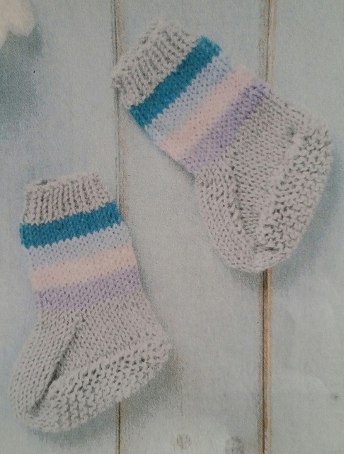 Baby Stripes Bootees