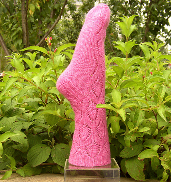 Leaves Lace Socks (Cuff Down)