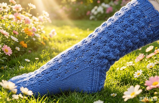 Berry Lace Socks (Cuff Down)