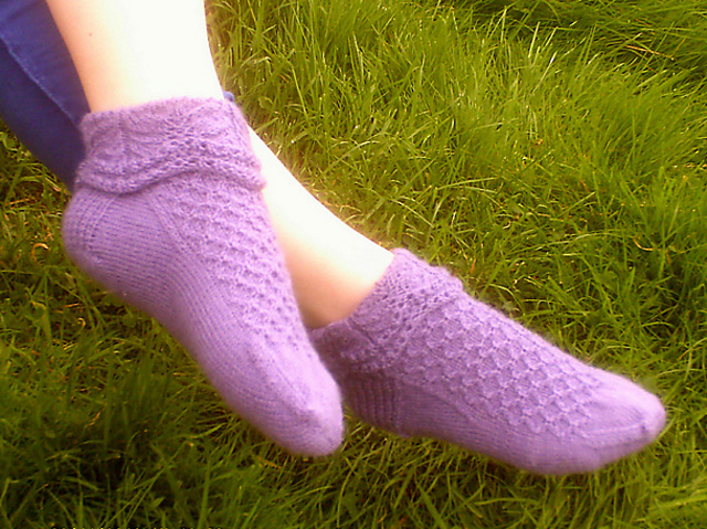 Flower Lace Cuffed Sox (Cuff Down)