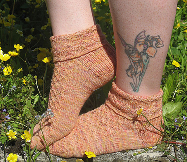Fairy Wings Cuffed Sox (Cuff Down)