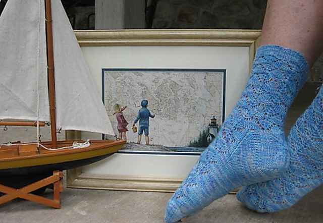Sail Lace Socks (Cuff Down)