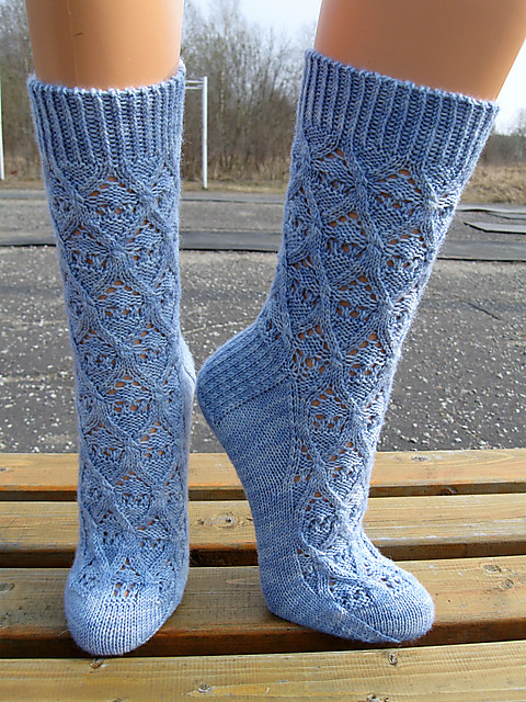 May Flower Socks (Cuff Down)