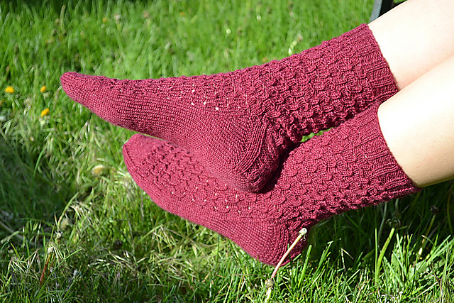 Cherry Lace Socks (Cuff Down)