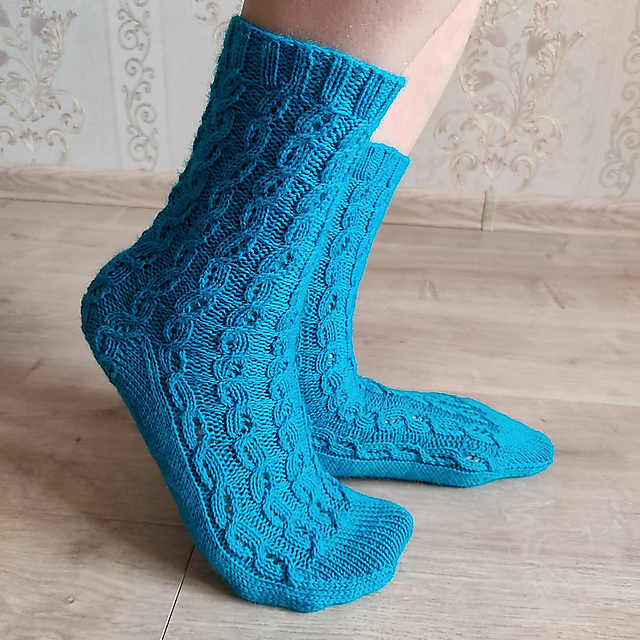 Christmas Flower Socks