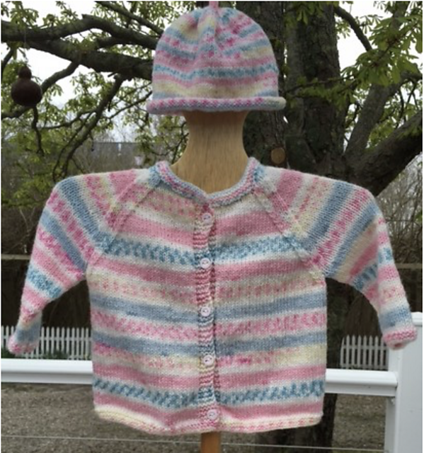 Child's Cardigan and Hat