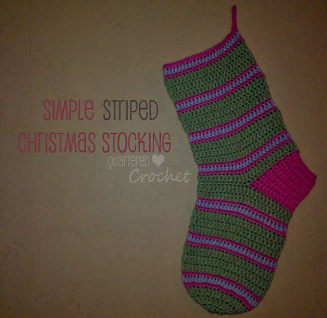 Sassy Striped Christmas Stocking